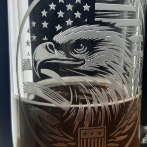 Close up of Eagle One deep etch.