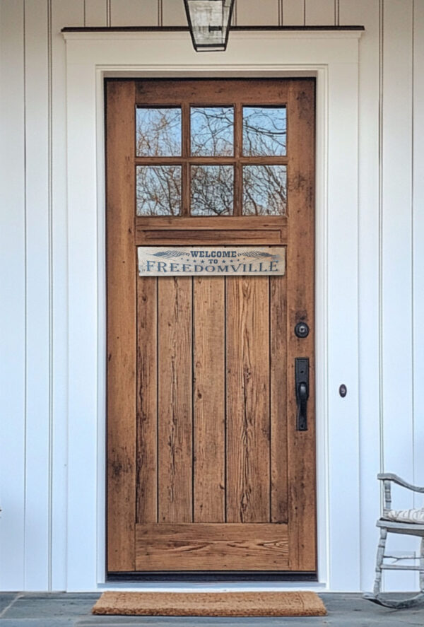 Welcome To Freedomville house plaque