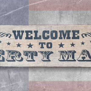 Yard plaque for the home ecpressing your personal belief in the American ideal.