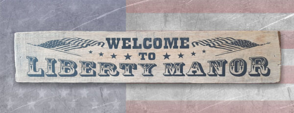 Yard plaque for the home ecpressing your personal belief in the American ideal.