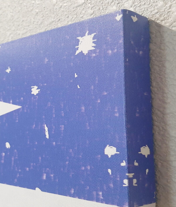 American Blues Portrat side view of wrap around canvas.