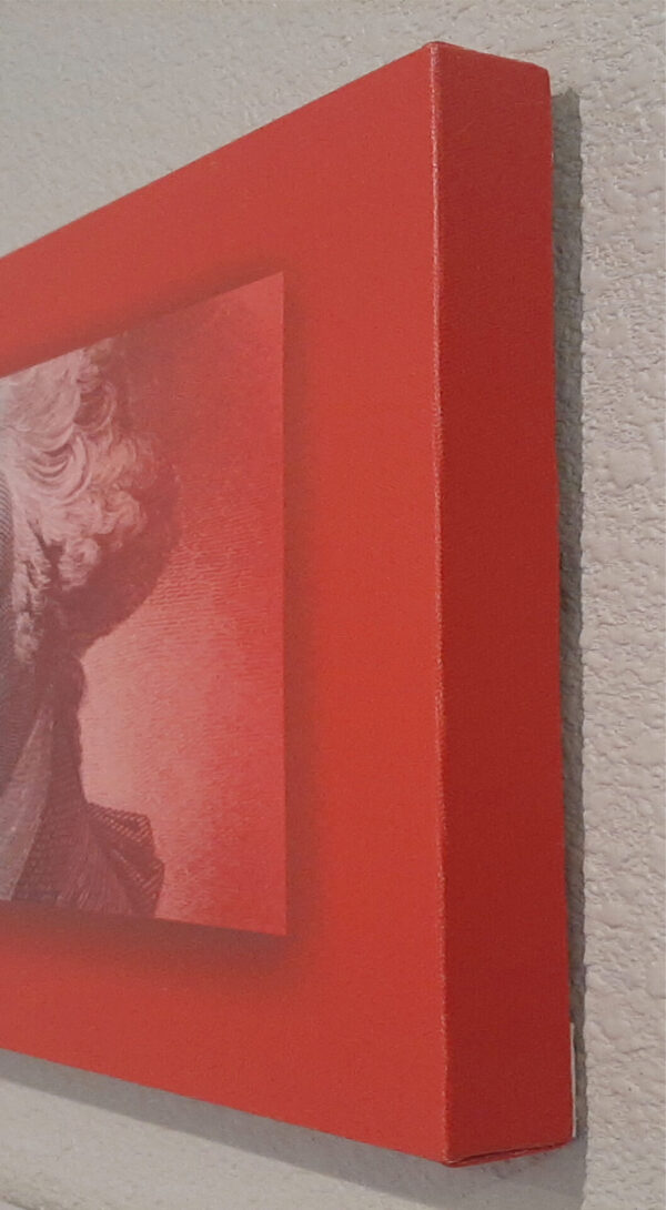 George Washington portrait side view.