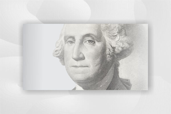 George Washington Portrait with gray color scheme.
