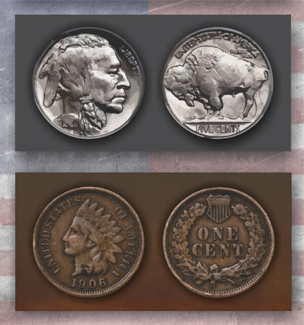 Indian Head Coin Wall Art