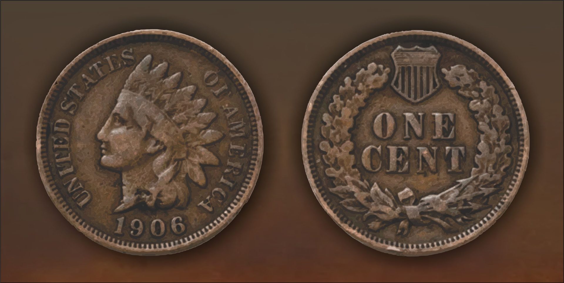 Indian Head Penny Art.
